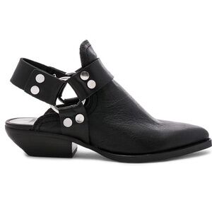 Dolce Vita Urban Bootie Women Size 6.5 Black Slingback Silver Accents